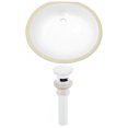 thumbnail image 1 of 19.5-in. W CUPC Oval Bathroom Undermount Sink Set In White - White Hardware - Overflow Drain Incl. AI-24841, 1 of 6
