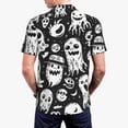 thumbnail image 6 of Salouo Black White Spooky Ghosts for Men's Short Sleeve Polo Shirts,Polo Shirts for Men Performance Short Sleeve Golf Shirt Athletic Casual Collared T-Shirt-XX-Large, 6 of 8