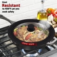 thumbnail image 5 of Universal Lid for Pots, Pans and Skillets Fits 7", 8" and 9" Diameter Cookware -  Tempered Glass Pan Lid with   Rim, Multi-purpose  Pot , Dishwasher-Safe, Black, 5 of 7