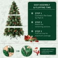 6.5FT Artificial Christmas Tree, PreLit Christmas Tree with 350 LED