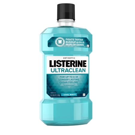 Listerine Ultraclean Antiseptic Gingivitis Mouthwash, Cool Mint, 1.5 L