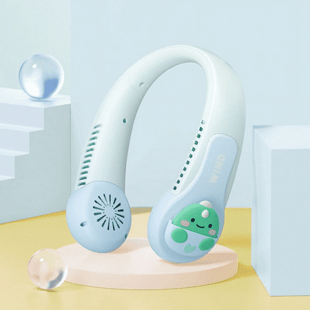 

GZHOUFDXINX Portable Rechargeable Kids Neck Fan Bladeless Cooling Children Fan with 3 Speeds Adjustable and Mute Operated Personal Fan for Playing at Theme Parks and on Trips