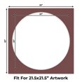thumbnail image 2 of Maroon Red Picture Frame Mat for 25x25 Frames - Circle Opening for 22x22 Photos - 25 Mats, 2 of 7