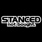 (2) Stanced Not Bought JDM Vinyl Decal Car Window Stickers WHITE