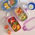 thumbnail image 4 of Stainless Steel Lunch Box, 2 Compartment Leakproof Bento Box, 7.48X4inch Stainless Steel Food Storage Containers, Metal Food Storage Container, Portable Snack Container for Outdoor Work Lunch, 4 of 5