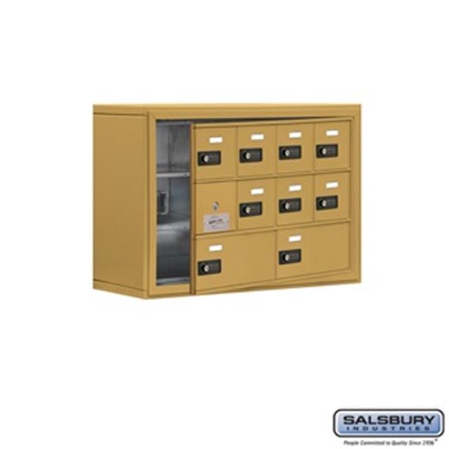 SalsburyIndustries 19138-10GSC Cell Phone Storage Locker With Front Access Panel - 3 Door High Unit, Gold