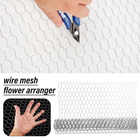 FurNest Chicken Wire Fencing Mesh,Galvanized Hexagonal Metal Chicken Wire Mesh,Floral Net,Poultry Nettin Wire Arrangement Fence