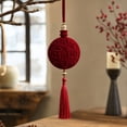 thumbnail image 4 of DefiDgd 3.15inch Christmas Flocked Ball with Tassel Adorned,Embossed Velvet Hanging Ball Decor for Christmas Tree Wall Window Wedding Holiday Party Home Ornament(A), 4 of 7