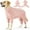 Pink, variant on HQREA Winter Dog Onesie Pajamas Stretchy 4-Legged Medium Large Dog Loungewear Jumpsuit Clothing