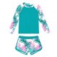 thumbnail image 2 of Niñas dos piezas de trajes de baño tamaño 10-12 Weiyi floral impresión de la playa para niños dos piezas de conjunto de pantalones cortos, 2 of 5