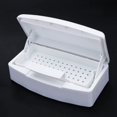 thumbnail image 1 of Caja organizadora de plástico para herramientas de manicura, limpia y esterilizante, con tapa transparente, bandeja desinfectante, tapa transparente para pinzas de uñas, peluquería, spa y manicura., 1 of 5