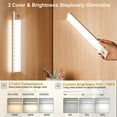 thumbnail image 3 of LED Motion Sensor Cabinet Light, Under Counter Closet Lighting, Wireless Magnetic USB Rechargeable Kitchen Night Lights, Battery Powered Operated Light For Wardrobe Closets Cabinet Cupboard Stairs, 3 of 10