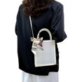 thumbnail image 1 of Fashionable Unisex Solid Color Crossbody Bag Versatile Usage PU Shoulder Bags Handbag Pink, 1 of 4