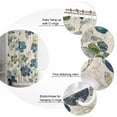 thumbnail image 5 of Extra Long Shower Curtain 72x84 Inch, Teal Green Grey Leaves Shower Curtain Waterproof Bathroom Decor Vintage Beige Crack Texture Fabric Bath Curtain Set Accessories with Hooks, 5 of 6