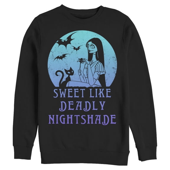 Mens The Nightmare Before Christmas Halloween Sally Sweet Like Deadly Nightshade Sweatshirt