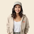 thumbnail image 4 of Dalix Pixel Heart Embroidered Fleece Cropped Zip Hoodie Cold Fall Winter Womens in Tan M Medium, 4 of 5