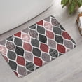 thumbnail image 2 of Red and Black Ethnic Geometric Pattern Bathroom Rugs Mat,Non Slip Microfiber Bathroom Rug,Rubber Backing,Soft Bathroom Mats for Bathroom Floor,Tub and Shower,17x27in(43x68cm), 2 of 5