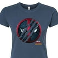 thumbnail image 3 of Marvel Deadpool & Wolverine - Scratch Logo - Juniors Fitted Graphic T-Shirt, 3 of 5