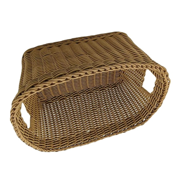 Milisten Large Capacity Coffee Imitation Wicker Laundry Hamper for Bedroom