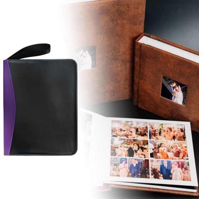 Carpeta de imágenes comerciales impermeable de 9 bolsillos, 360 bolsillos laterales de carga, coleccionistas de tarjetas, portatarjetas de álbum para Violeta