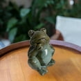 thumbnail image 5 of IPEWLEX Ceramic Frog Statue - Garden Decoration, Courtyard Ornament, Cute Pottery Décor for Indoor and Outdoor Spaces, 5 of 6