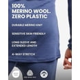 thumbnail image 5 of Merino.tech Men's Heavyweight Merino Wool Crew Neck Long Sleeve Top with Socks, Navy, Size S, 5 of 8