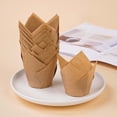 thumbnail image 4 of 200PCS Tulip Cupcake Liners, Muffin Liners for Baking – Parchment Paper Cups Cupcake Wrappers – Perfect Size, Sturdy, Greaseproof & Easy to Use – Wedding Decor – Natural Brown, 4 of 8