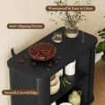 thumbnail image 6 of FANRAL 31.5" Wide Fluted Sideboard Buffet Cabinet with Sliding Door,Adjustable Shelves,Multi-Functional Storage Console for Kitchen Dining Room Living Room,Black Storage Cabinet, 6 of 7