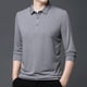 thumbnail image 5 of Blusa y camisa de manga larga con cuello vuelto para hombre, pijama deportivo para el hogar, camiseta de color liso, blusa deportiva de poliéster para hombre, 5 of 5