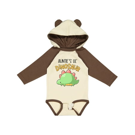 

Inktastic Auntie s Lil Dinosaur with Cute Stegosaurus Gift Baby Boy or Baby Girl Long Sleeve Bodysuit