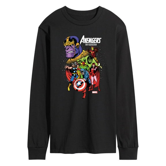 Marvel The Avengers - Vs Thanos - Adult Long Sleeve Graphic T-Shirt