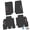 Black w/ Pink Insert, variant on Flextread Floor Mats for 07-13 Jeep Wrangler JKU 4-Door - Mopar Licensed Factory Fit - Rugged Woods Camouflage w/ Orange Sahara Insert - 100% Made in USA