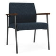 thumbnail image 1 of Pemberly Row Chaise d'Invité Grand en Tissu pour Réception d'Attente Bleu/charbon, 1 of 5