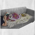 thumbnail image 6 of Sugar Skull Soft Flannel Fleece Throw Blanket, Folk Artwork of a Mexican Macabre with Floral Motifs Grunge Retro Style, Cozy Plush for Indoor and Outdoor Use, 50" x 60", Multicolor, by Ambesonne, 6 of 6