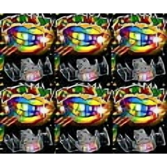 6 Pc Flashing Mouth Piece Light Up Teeth LED Party Favors