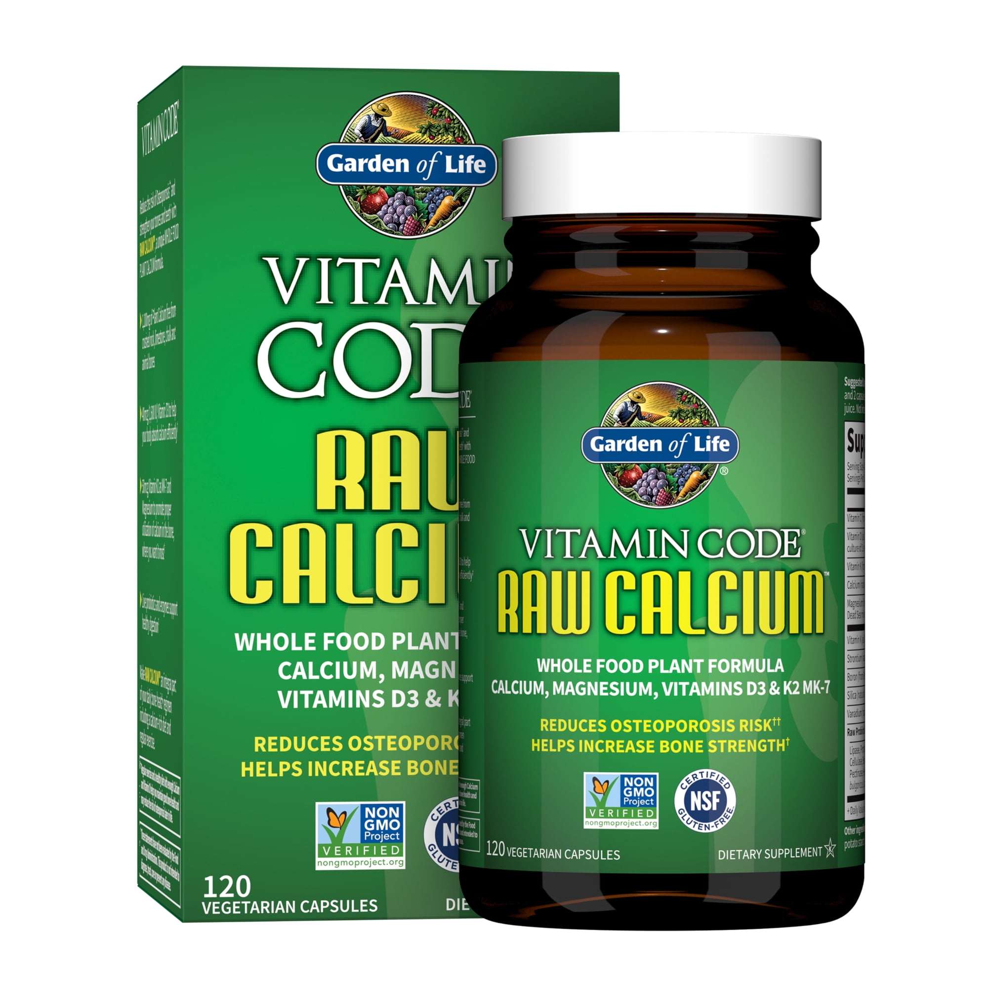 Garden of Life Vitamin Code Raw Calcium, 120 Vegetarian Capsules