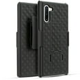 thumbnail image 3 of for Samsung Galaxy Note 10 ONLY  + Temper Glass Case Heavy Duty Shock Absorption Kickstand Armor Case with Belt Swivel Clip Holster Cover (Black), 3 of 4