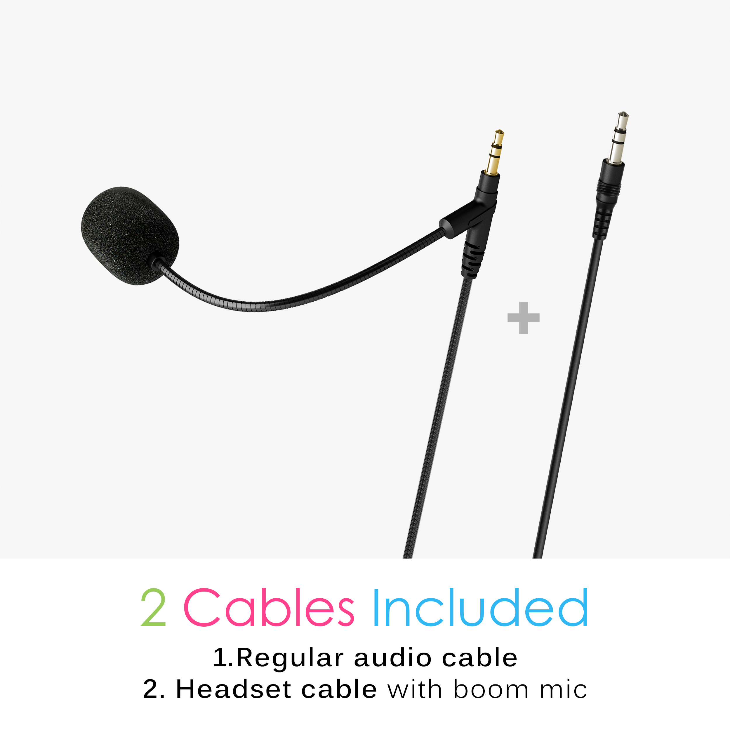 MEE audio KidJamz 3 Safe Listening Headset for Kids with 2 Cables - Includes Boom Microphone (3-Pack)