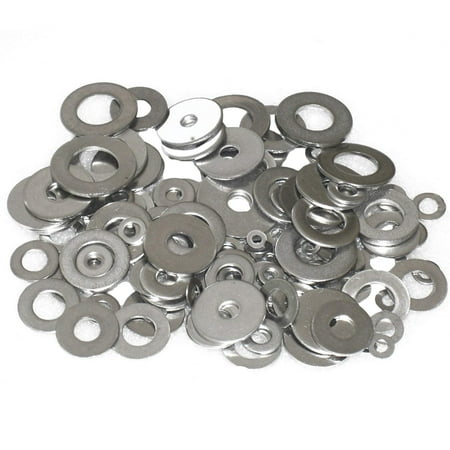 

Wideskall Zinc Plated Steel Flat Washers Set Assortment Kit 3 Size 1/2 5/8 11/16 - Pack of 240