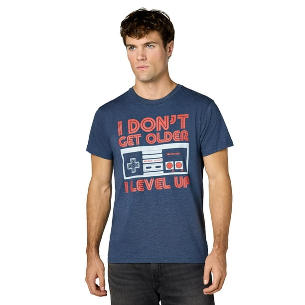 Camiseta Nintendo Leveling Up para Hombre Azul Marino Talla L