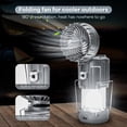 thumbnail image 3 of Linterna de Camping con Ventilador, Carga Solar, Recargable, LED, Plateada, 3 of 6