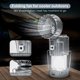 thumbnail image 3 of Linterna de Camping con Ventilador, Carga Solar, Recargable, LED, Plateada, 3 of 6