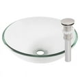 thumbnail image 2 of Novatto BONIFICARE Glass Vessel Bathroom Sink Set, Brushed Nickel, 2 of 5