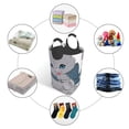 thumbnail image 5 of XMXY Kitty Cat Grey Bow Rectangular Laundry Basket Organizer , Collapsible Folding Tall Clothes Hampers for Laundry with Handles, 5 of 6