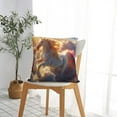 thumbnail image 5 of Honeii Rainbow Cloud White Horse Print Throw Pillow, Square Decorative Pillow Forms Soft Fluffy Plump Pillow Decorative Pillow Inserts,Couch Pillows-12"x12", 5 of 7