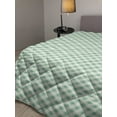 thumbnail image 2 of Mint Down Alternative Comforter, Shabby Fashion Abstract Squares Vintage Pattern Checkered Striped Crosswise, Microfiber Quilt for All Season, 5 Sizes, Jade and Almond Green, by Ambesonne, 2 of 3