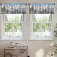 thumbnail image 2 of LALILO Kitchen Curtain Valance Winter Swiss Forest Rod Pocket Window Curtain 52"x 18" Set of 2, 2 of 6