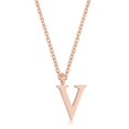 thumbnail image 1 of Collier Initial en Acier Inoxydable Rose pour Femmes, 1 of 1