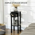 thumbnail image 4 of 29" 2-Tier Side Table with Storage, Elegant End Table for Living Room, Bedroom, Black, 4 of 9