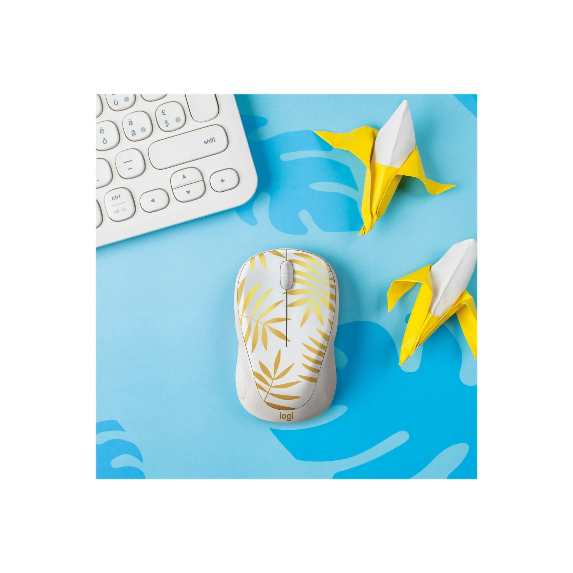 Logitech Design Collection Limited Edition Wireless Mouse 910-006614 Bamboo Dream 3 Buttons USB USB Unifying Wireless Connectivity Optical 1000 dpi Mouse